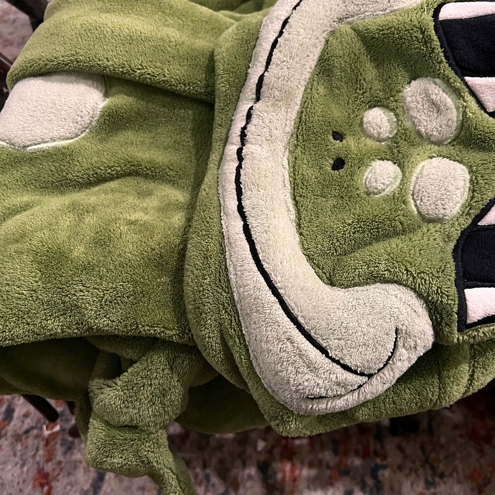 Green Dinosaur Hooded Blanket